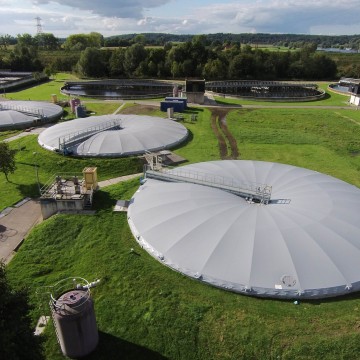 Roterende silokap RWZI Arnhem Zuid