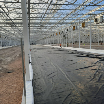 Installatie van hydroponics vijvers, Texas, USA